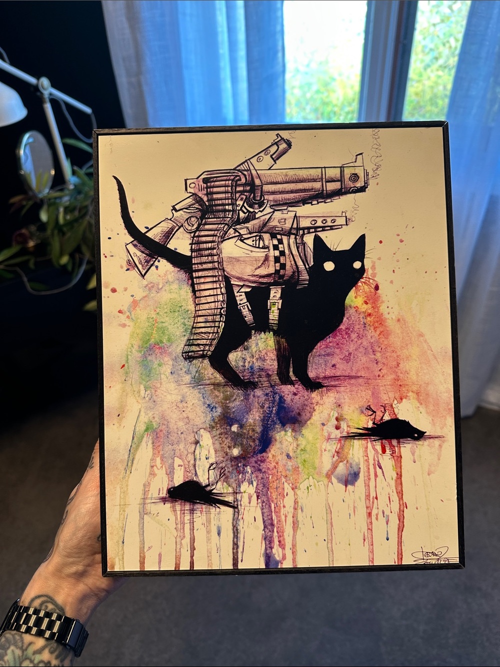 Lora Zombie Black Cat art